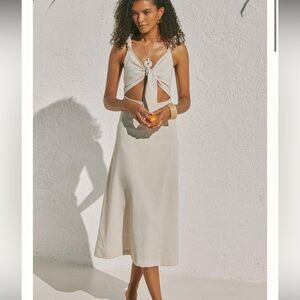 Anthropologie PALMACEA NIYAT SLEEVELESS CUTOUT MIDI DRESS